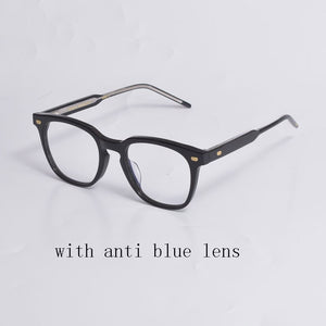 2023 Korean Brand GENTLE KUBO Eyeglasses Frames Acetate Square Myopia Reading   Prescription Glasses Women Men With Case