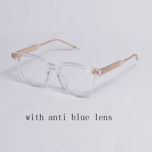 2023 Korean Brand GENTLE KUBO Eyeglasses Frames Acetate Square Myopia Reading   Prescription Glasses Women Men With Case