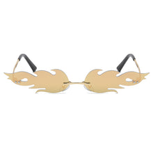 Load image into Gallery viewer, 2023 Latest Rimless Flame Sunglasses Men And Women Metal Rimless Trend Cat Eye Sunglasses Small Mirror Sunglasses UV400