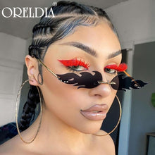 Load image into Gallery viewer, 2023 Latest Rimless Flame Sunglasses Men And Women Metal Rimless Trend Cat Eye Sunglasses Small Mirror Sunglasses UV400