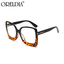 Load image into Gallery viewer, 2023 Latest Flat Glasses Ladies Square Big Frame Leopard Gradient Leopard Print Frame Retro Female Myopia Glasses Hot