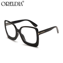 Load image into Gallery viewer, 2023 Latest Flat Glasses Ladies Square Big Frame Leopard Gradient Leopard Print Frame Retro Female Myopia Glasses Hot