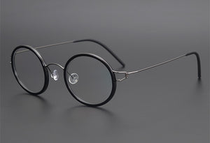 2023 Linder Brand Designer Hand-Made Ultralight Retro Round Alloy Prescription Glasses Frame For Men Women Optical Eyeglasses