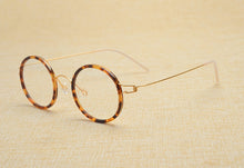 Load image into Gallery viewer, 2023 Linder Brand Designer Hand-Made Ultralight Retro Round Alloy Prescription Glasses Frame For Men Women Optical Eyeglasses