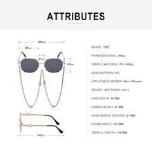 Load image into Gallery viewer, 2023 Luxery Metal Sunglasses Mask Chain Bohemian Letter Charm Face Mask Anti-skid Glasses Chain Jewelry for Women 7097