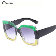 Carica l&#39;immagine nel visualizzatore di Gallery, 2023  Big Square Sunglasses Women Brand Designer Retro Clear Sun Glasses For Female Oversized Black Shades Oculos UV400