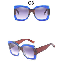 Carica l&#39;immagine nel visualizzatore di Gallery, 2023  Big Square Sunglasses Women Brand Designer Retro Clear Sun Glasses For Female Oversized Black Shades Oculos UV400