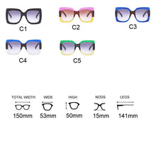Carica l&#39;immagine nel visualizzatore di Gallery, 2023  Big Square Sunglasses Women Brand Designer Retro Clear Sun Glasses For Female Oversized Black Shades Oculos UV400