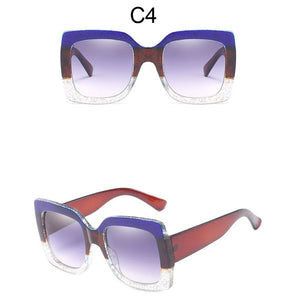2023  Big Square Sunglasses Women Brand Designer Retro Clear Sun Glasses For Female Oversized Black Shades Oculos UV400