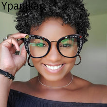 Load image into Gallery viewer, 2023  Brand Designer Anti Blue Light Cat Eye Glasses Women Cat Eye Eyeglasses Female Trendy Big Frame Clear Eyewea