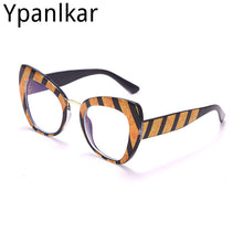 Load image into Gallery viewer, 2023  Brand Designer Anti Blue Light Cat Eye Glasses Women Cat Eye Eyeglasses Female Trendy Big Frame Clear Eyewea