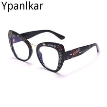 Load image into Gallery viewer, 2023  Brand Designer Anti Blue Light Cat Eye Glasses Women Cat Eye Eyeglasses Female Trendy Big Frame Clear Eyewea