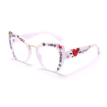 Load image into Gallery viewer, 2023  Brand Designer Anti Blue Light Cat Eye Glasses Women Cat Eye Eyeglasses Female Trendy Big Frame Clear Eyewea