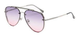 2023  Brand Sunglasses Women Pilot Style  Popular Brown Gradient Sun Glasses Metal Frame Gorgeous Eyewear Oculos