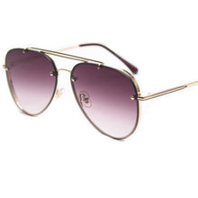 Load image into Gallery viewer, 2023  Brand Sunglasses Women Pilot Style  Popular Brown Gradient Sun Glasses Metal Frame Gorgeous Eyewear Oculos