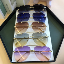 Load image into Gallery viewer, 2023     Designer Oval Rimless SunglassesSummer Glasses Sun glasses For Men Women UV400 Sunglasses