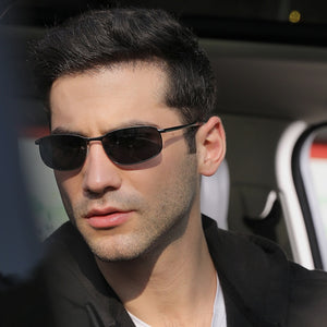 2022  HD Polarized Sunglasses for Mens Silver Metal Frame Driving Pilot Glasses Eyewear Male Black Shades Gafas De Sol