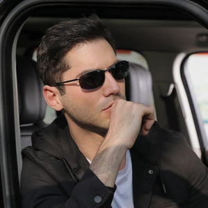2022  HD Polarized Sunglasses for Mens Silver Metal Frame Driving Pilot Glasses Eyewear Male Black Shades Gafas De Sol