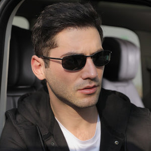 2022  HD Polarized Sunglasses for Mens Silver Metal Frame Driving Pilot Glasses Eyewear Male Black Shades Gafas De Sol