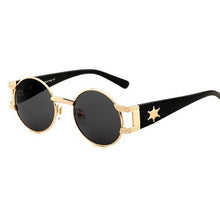 Load image into Gallery viewer, 2023  Metal Carved Round Sunglasses Women Vintage Sun Glasses Men Oval Sunglass Oculos Feminino Lentes Gafas De Sol UV400