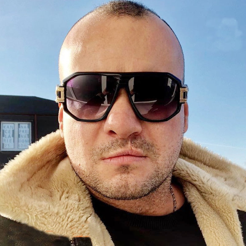 2023 Oversize Gradient Sunglasses Men Glasses Classic Brand