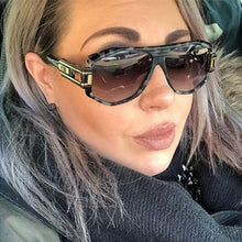 Load image into Gallery viewer, 2023  Oversize Gradient Sunglasses Men Glasses Classic Brand Designer Retro Sun Glasses Women Sexy Eyewear Shades