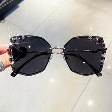 Load image into Gallery viewer, 2022  Rhinestone Sunglasses Women Cut Edge Metal Polygon Sun Glasses  Shades for Female Driving Glasses