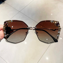 Load image into Gallery viewer, 2022  Rhinestone Sunglasses Women Cut Edge Metal Polygon Sun Glasses  Shades for Female Driving Glasses