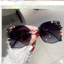 Load image into Gallery viewer, 2022  Rhinestone Sunglasses Women Cut Edge Metal Polygon Sun Glasses  Shades for Female Driving Glasses