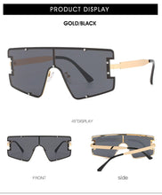 Load image into Gallery viewer, 2022  Rimless Oversized Sunglasses Womens Brand Designer One Piece Flat Top Gradient Shades Fshion Big Mens Female Glasses