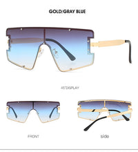 Load image into Gallery viewer, 2022  Rimless Oversized Sunglasses Womens Brand Designer One Piece Flat Top Gradient Shades Fshion Big Mens Female Glasses