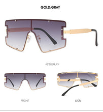Load image into Gallery viewer, 2022  Rimless Oversized Sunglasses Womens Brand Designer One Piece Flat Top Gradient Shades Fshion Big Mens Female Glasses