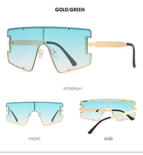 Load image into Gallery viewer, 2022  Rimless Oversized Sunglasses Womens Brand Designer One Piece Flat Top Gradient Shades Fshion Big Mens Female Glasses