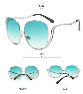 2023  ladies big frame ladies personality half frame big glasses European and American trend wearing sunglasses