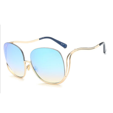 2023  ladies big frame ladies personality half frame big glasses European and American trend wearing sunglasses