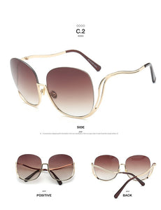2023  ladies big frame ladies personality half frame big glasses European and American trend wearing sunglasses