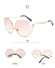 Load image into Gallery viewer, 2023  ladies big frame ladies personality half frame big glasses European and American trend wearing sunglasses