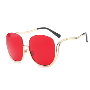 2023  ladies big frame ladies personality half frame big glasses European and American trend wearing sunglasses