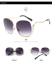 Load image into Gallery viewer, 2023  ladies big frame ladies personality half frame big glasses European and American trend wearing sunglasses