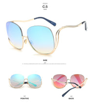Load image into Gallery viewer, 2023  ladies big frame ladies personality half frame big glasses European and American trend wearing sunglasses