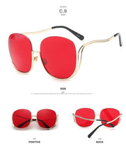 Load image into Gallery viewer, 2023  ladies big frame ladies personality half frame big glasses European and American trend wearing sunglasses