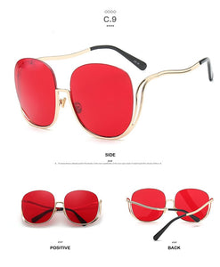 2023  ladies big frame ladies personality half frame big glasses European and American trend wearing sunglasses