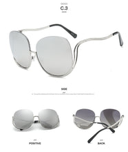 Load image into Gallery viewer, 2023  ladies big frame ladies personality half frame big glasses European and American trend wearing sunglasses