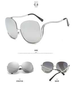 2023  ladies big frame ladies personality half frame big glasses European and American trend wearing sunglasses