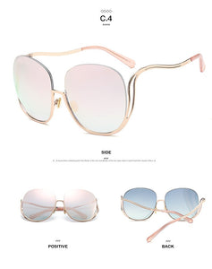 2023  ladies big frame ladies personality half frame big glasses European and American trend wearing sunglasses
