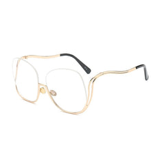Load image into Gallery viewer, 2023  ladies big frame ladies personality half frame big glasses European and American trend wearing sunglasses