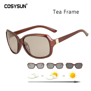 2022 Luxury lady Photochromic Sunglasses Women Big Frame Polarized women Glasses female shades original oculos with cover