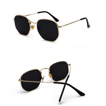 Carica l&#39;immagine nel visualizzatore di Gallery, 2023 Occhiali da sole da uomo Occhiali da sole esagonali Occhiali da pesca con montatura in metallo Occhiali da tè in oro Occhiali lentes de sol hombre okulary UV400 