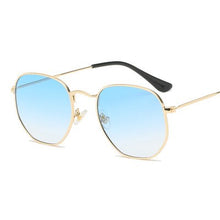 Carica l&#39;immagine nel visualizzatore di Gallery, 2023 Men Sunglases Hexagon Sun glasses Women Metal Frame Fishing Glasses Gold tea Eyewear lentes de sol hombre okulary UV400