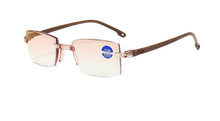 Load image into Gallery viewer, 2023 Men Women Rimless Reading Glasses Anti Blue Light Bifocal Far Near Magnification Eyewear Presbyopic Glasses +150 +200